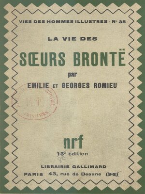 cover image of La vie des sœurs Brontë